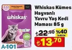 WHİSKAS KÜMES HAYVANLI YAVRU YAŞ KEDİ MAMASI 85G WHİSKAS KÜMES HAYVANLI YAVRU YAŞ KEDİ MAMASI 85G